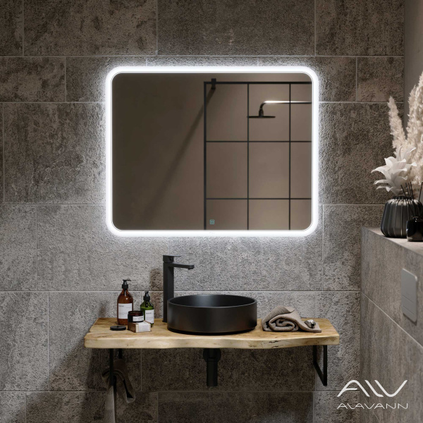 Зеркало Alavann Anna 100 свет, сенсор, антизапотевание, белый