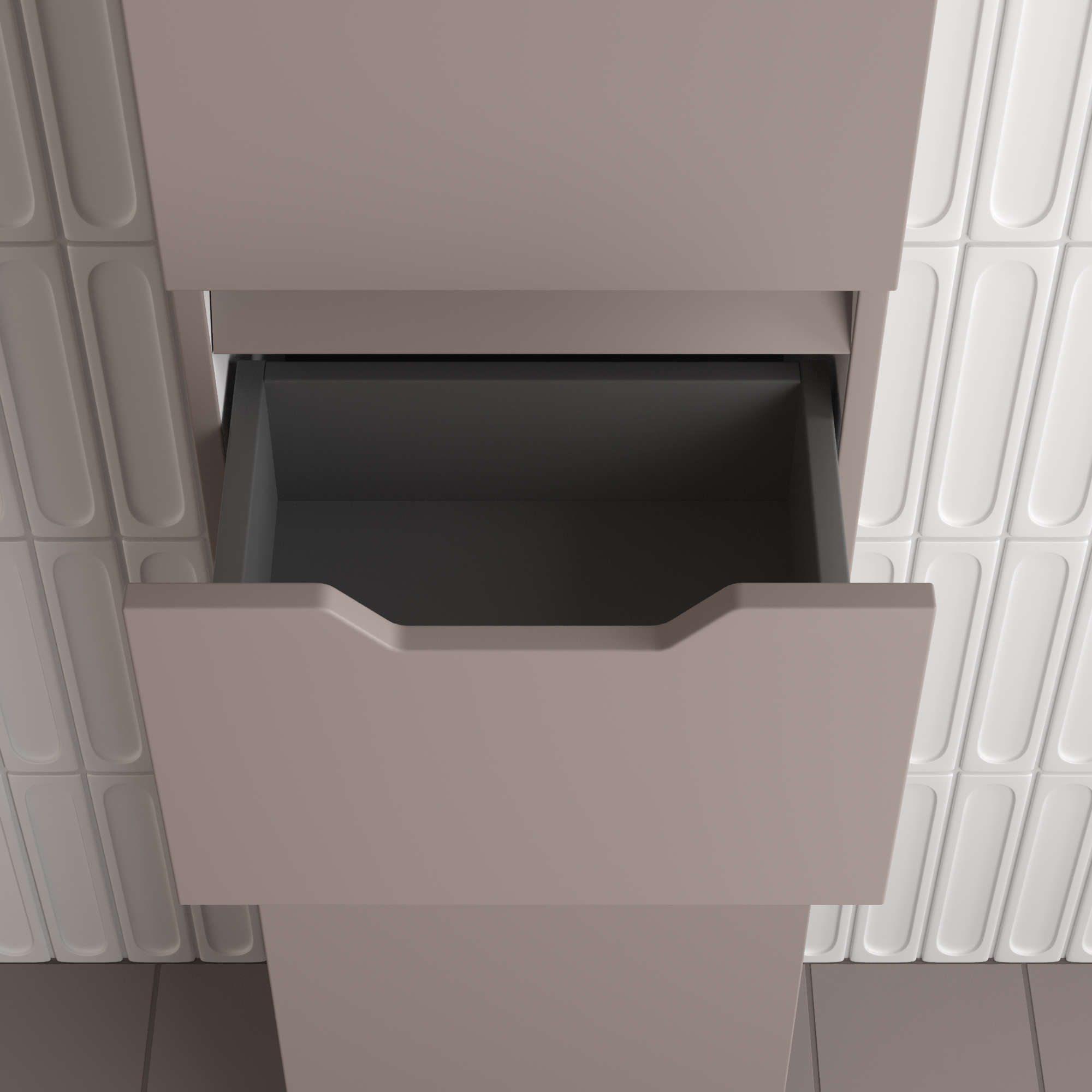 Пенал Style Line Остин 36 R, напольный, 1 ящик, тауп темный