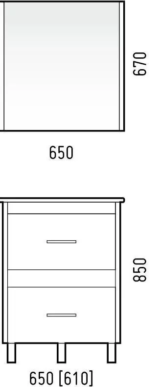 Мебель для ванной Corozo Верона 65 комплект, напольный, антик