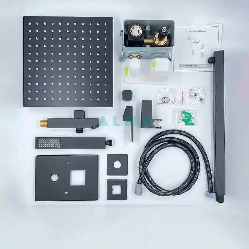 Душевой комплект ALMAes Teivaz TVZ-1805 черный матовый