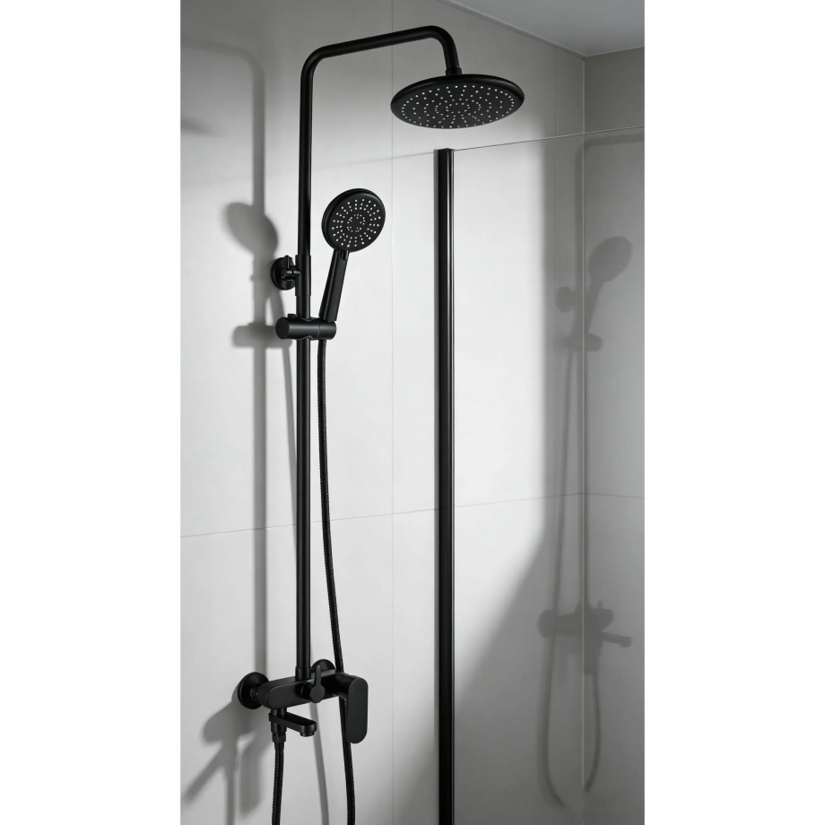 Душевая стойка Ceruttispa ORAZIO RSMB из латуни, цвет черный матовый