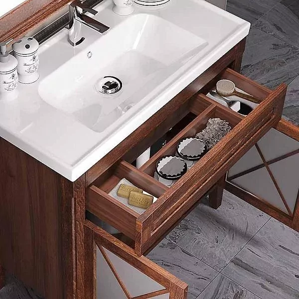 Мебель для ванной Opadiris Палермо 80 комплект, напольный, светлый орех