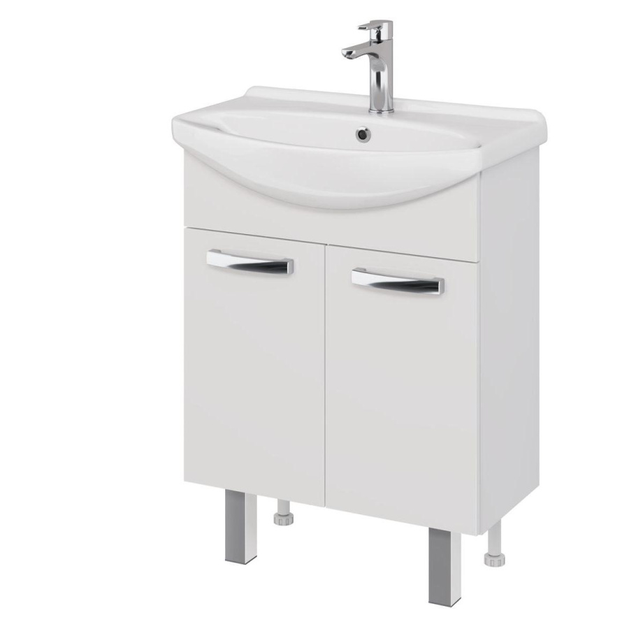 Тумба с раковиной напольная Dreja Alda 65 см, белый