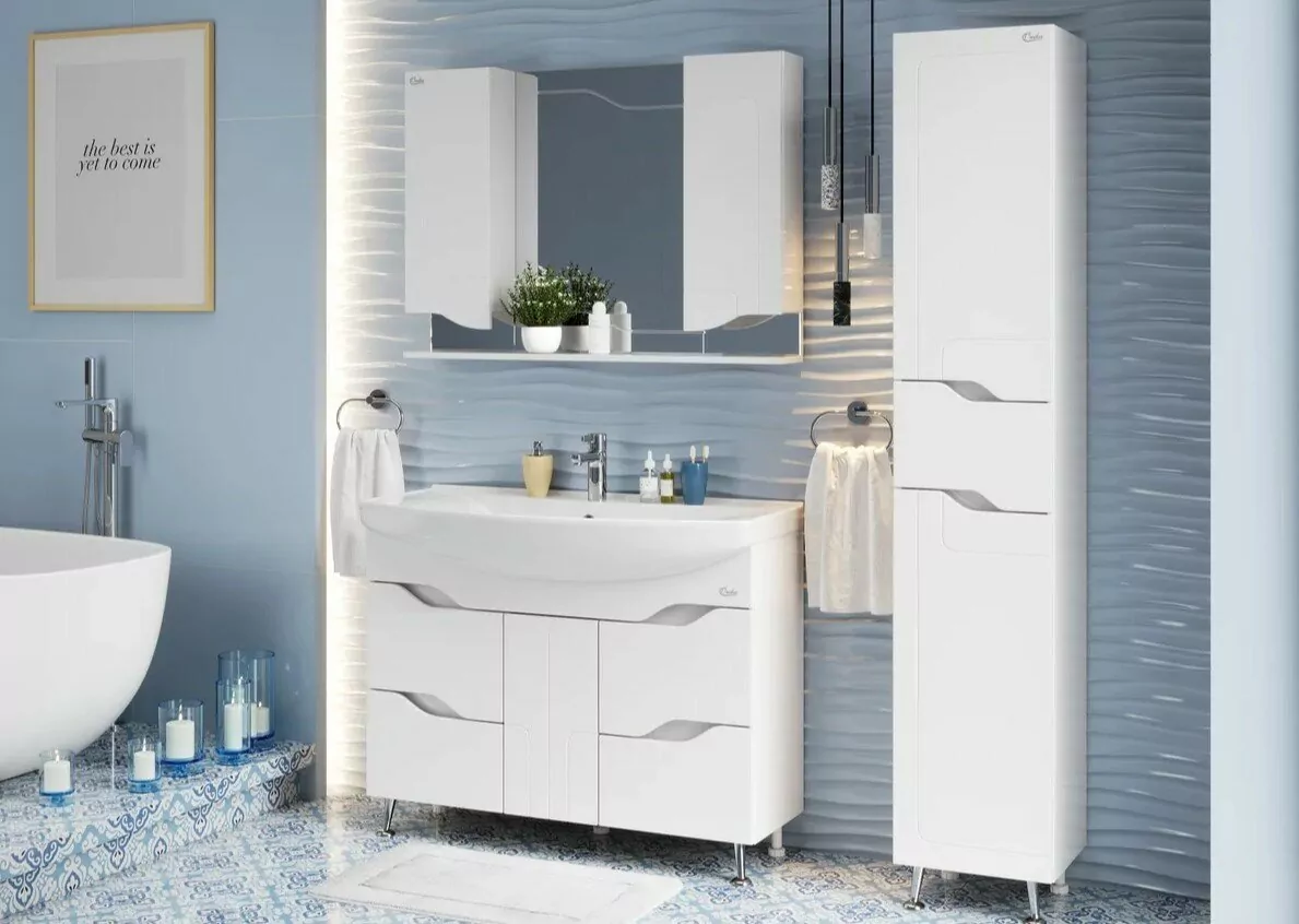 Пенал Onika Веронэлла 35.10 У L/R напольный, белый