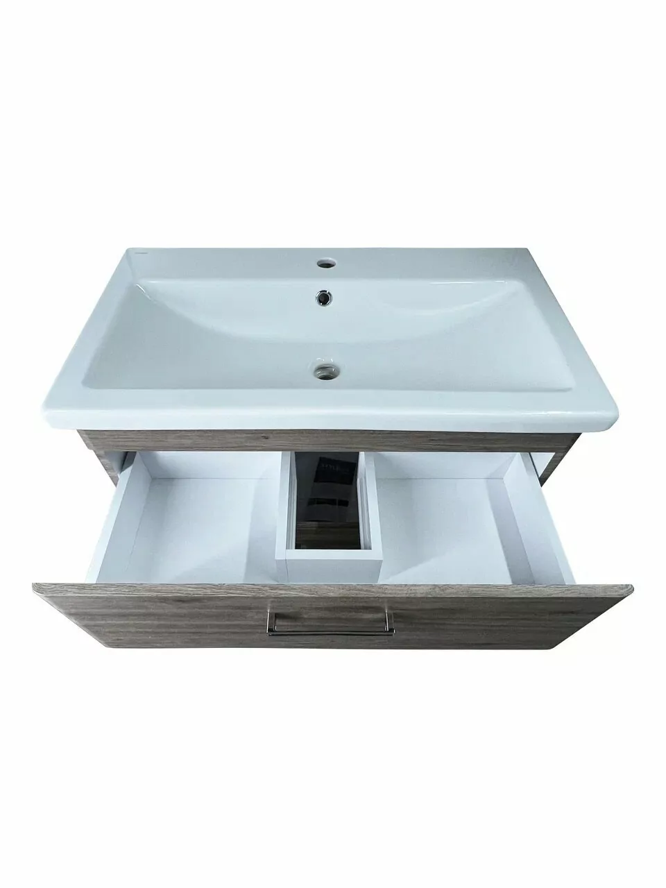 Тумба подвесная Style Line Лотос 80 с раковиной Como 80, сосна лофт