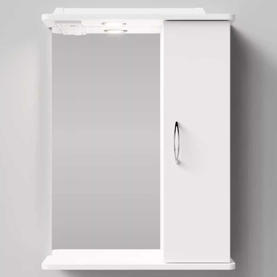 Зеркало-шкаф Vod-ok Колумбия 55 R свет, белый