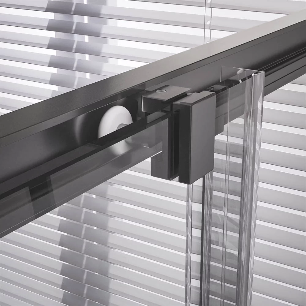 Душевой угол Veconi Premium Trento PTC-20GR, 1000Х900x2000, брашированный графит, стекло прозрачное