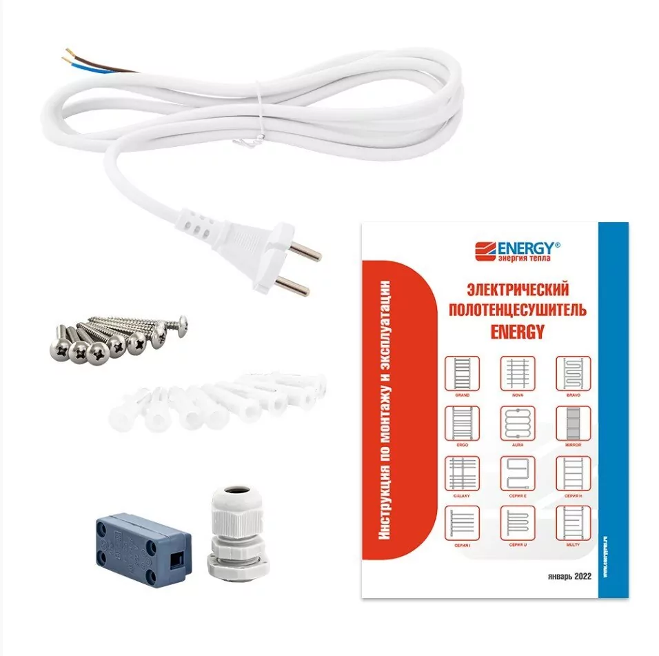 Полотенцесушитель электрический Energy Ergo2 P 1050x400 прямой, черный матовый