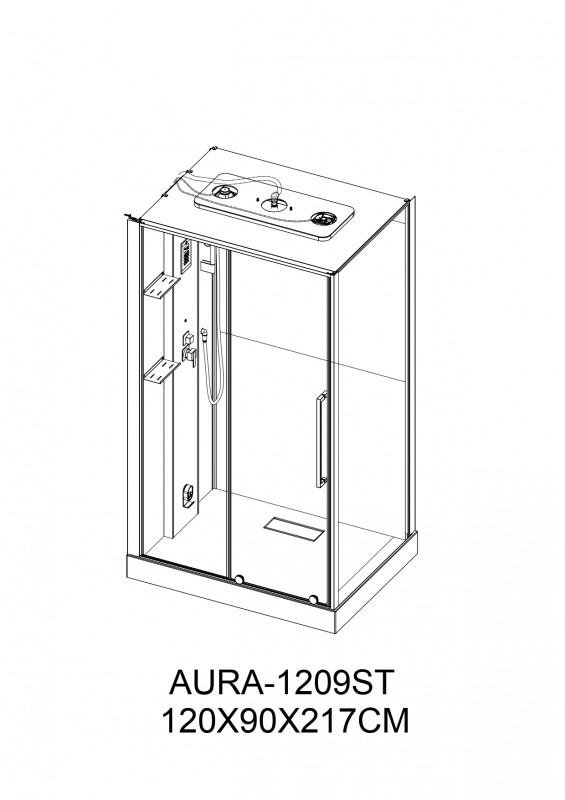 Душевая кабина ESBANO ESO-AURA-1209ST 120х90х217