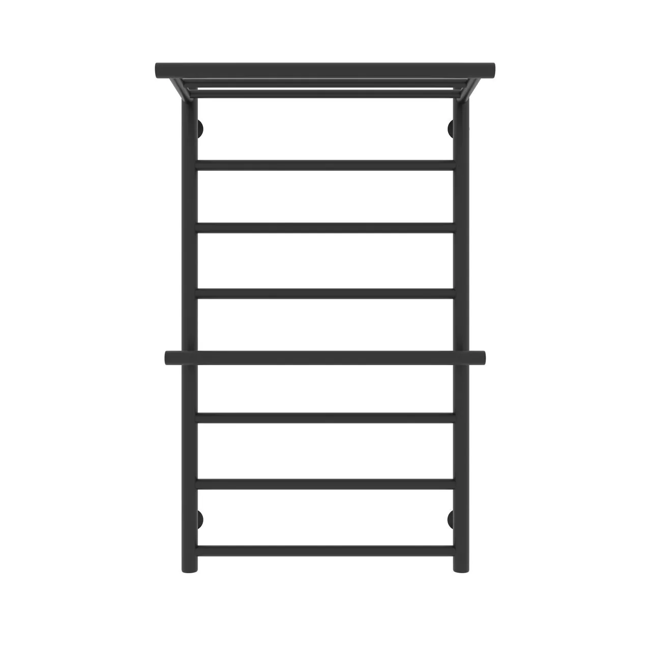 Полотенцесушитель водяной Laris Лавина П9 500х800 с полкой, черный матовый