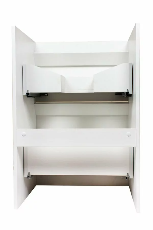 Тумба напольная Style Line Даллас 130 Люкс Plus ПВХ с раковиной Даллас 130 под стиральную машину, два ящика, правая, белая