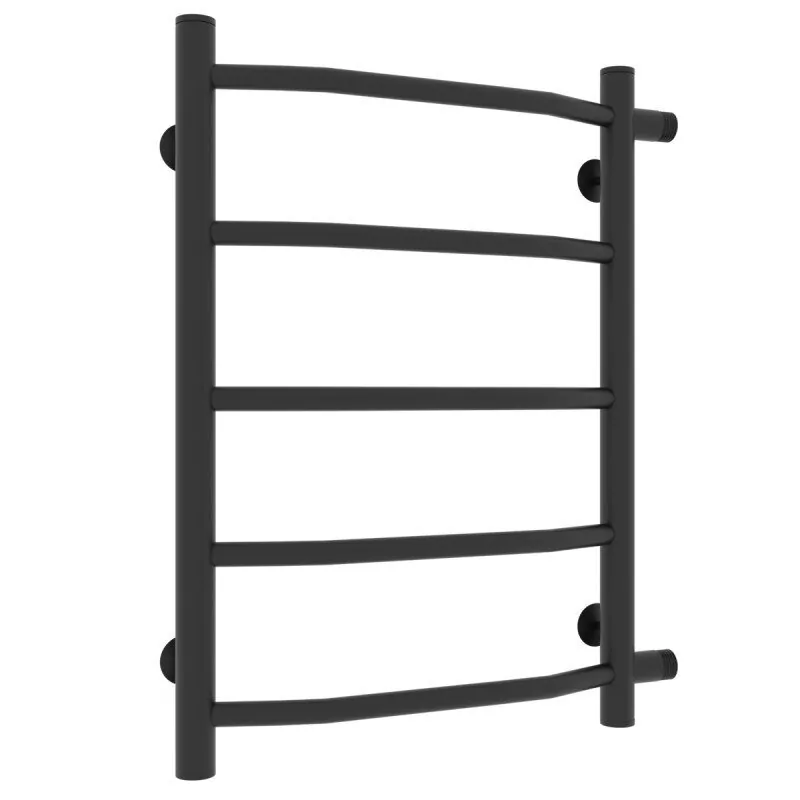 Полотенцесушитель водяной Laris Виктория П5 400х600 МЦ-1 боковой, черный матовый