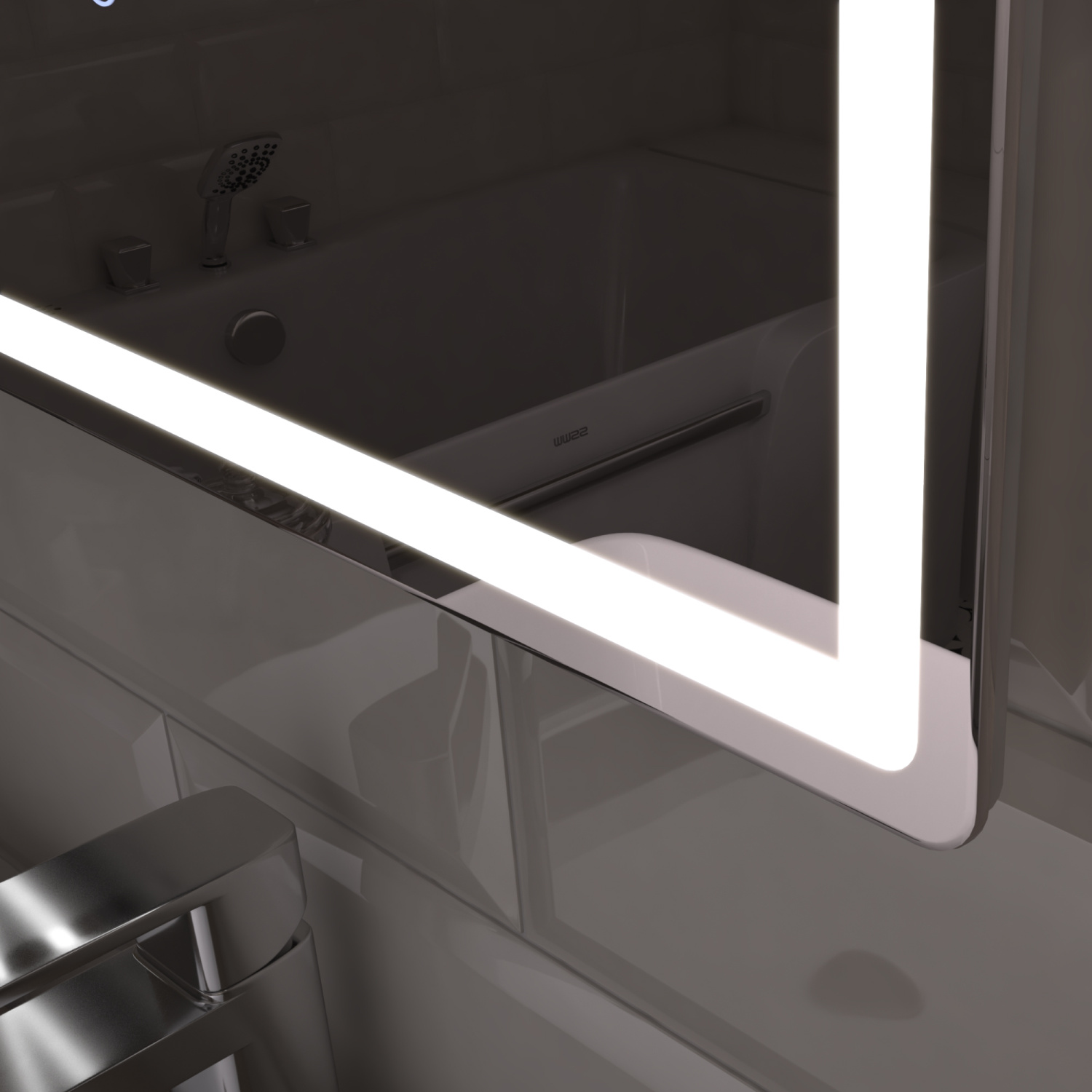 Зеркало Vigo Geometry Comfort 100 свет, сенсор, антизапотевание