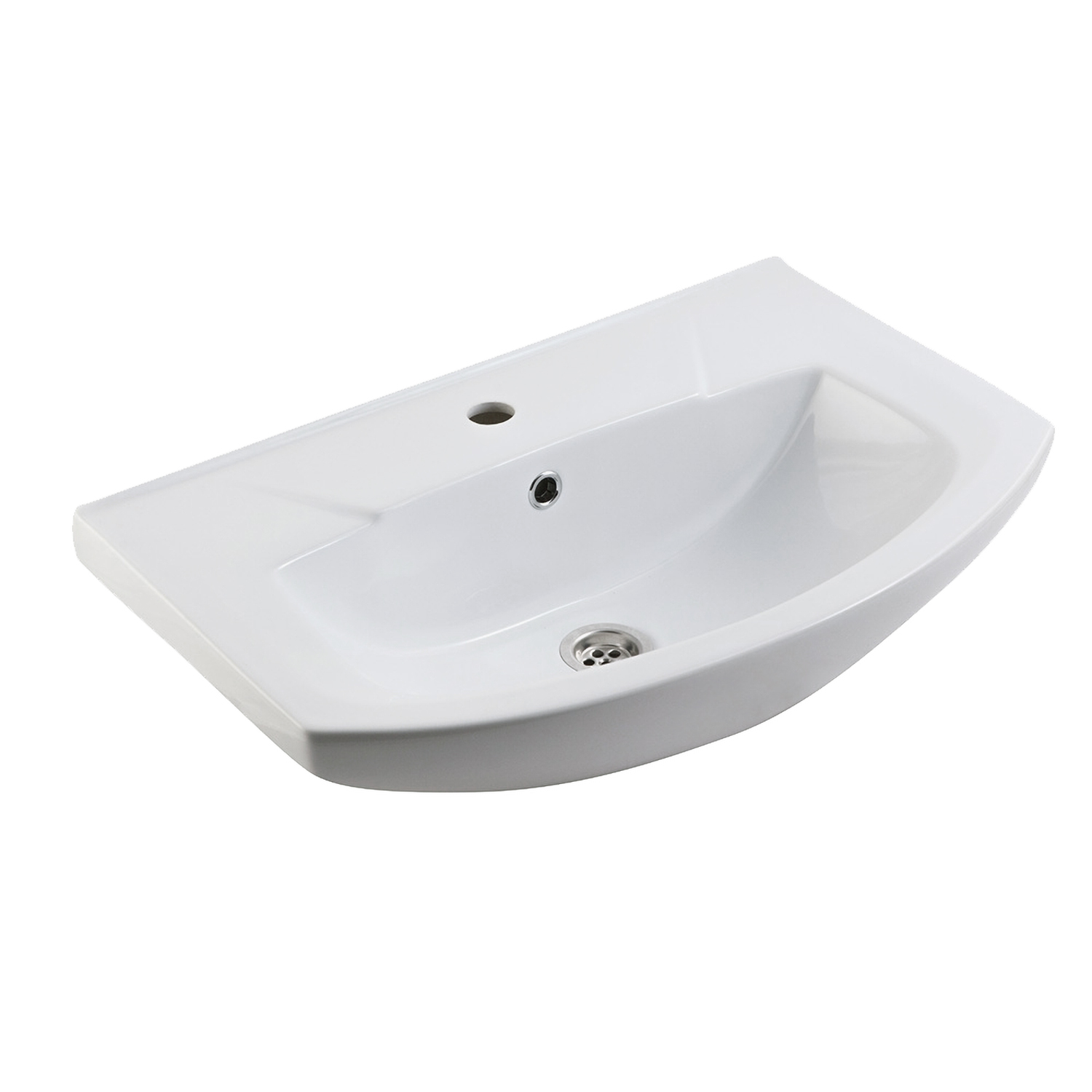 Тумба напольная Runo Верона 65 с раковиной Элеганс 65, белый