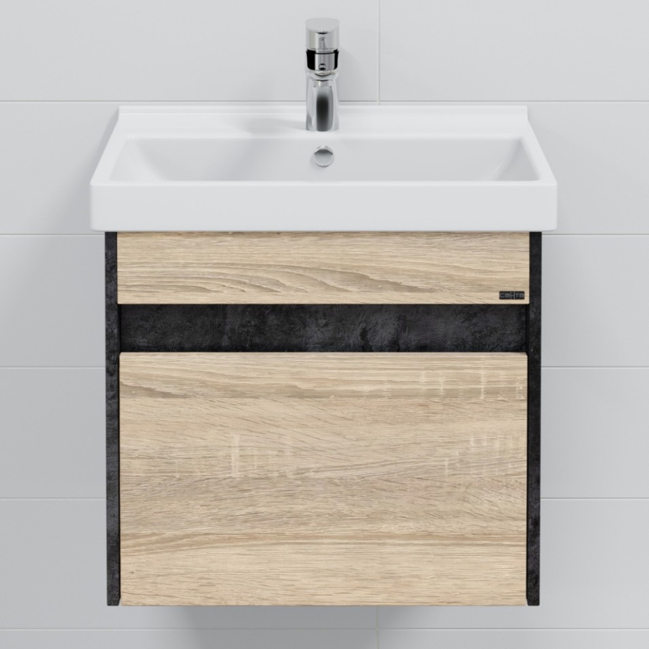 Тумба подвесная Санта Мира 60 с раковиной Fest 60, янтарный