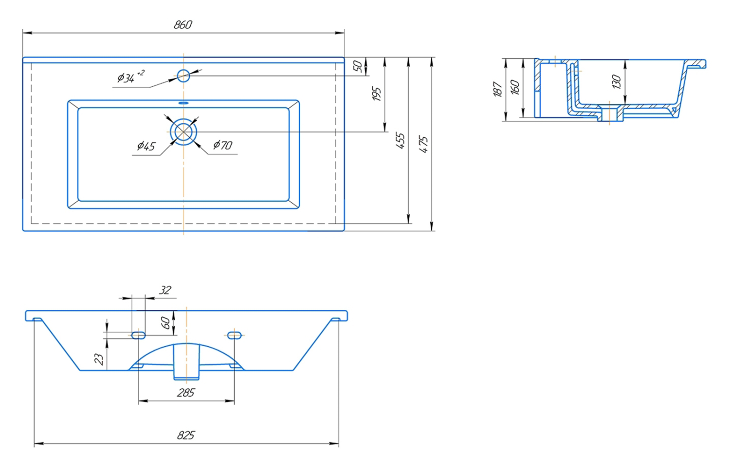 Тумба с раковиной Misty Дива 85 белый