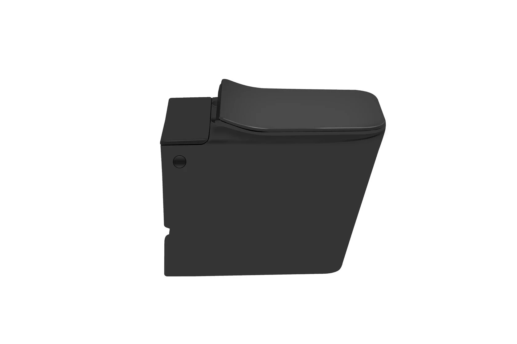 Унитаз SantiLine SL-5033МВ напольный, импульсный, черный матовый