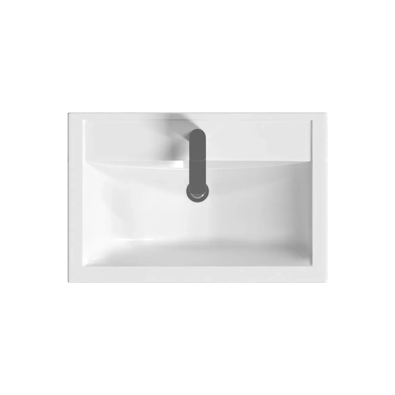 Тумба подвесная 1Marka New Aris 60П 2я с раковиной Фостер 60, 2 ящика, дуб сонома от магазина Vanna-Vanna.ru!