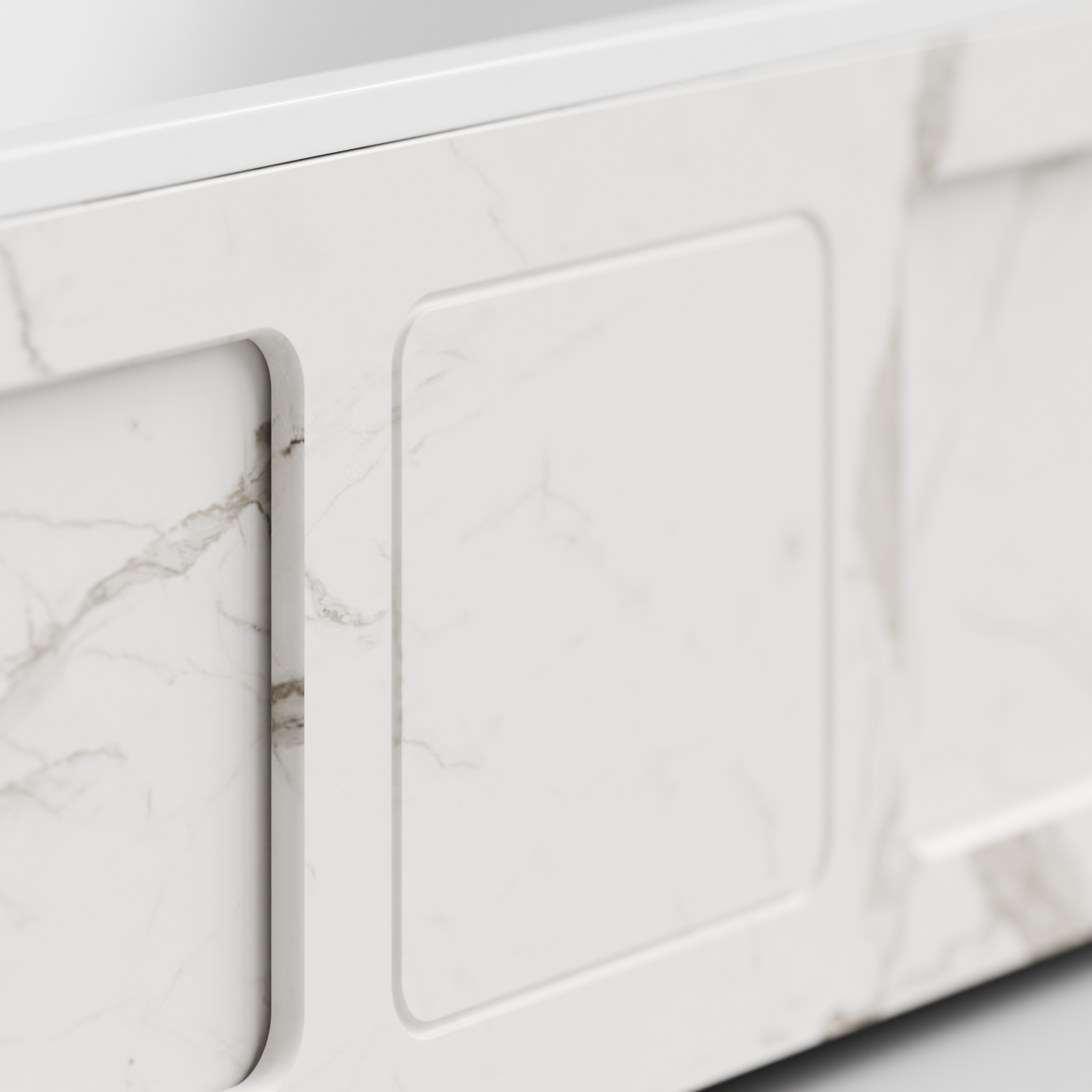 Экран под ванну Vod-ok Хит 180 раздвижной Мрамор Белый натур милк