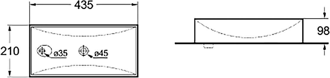 Раковина SantiLine SL-2023 R накладная, белая
