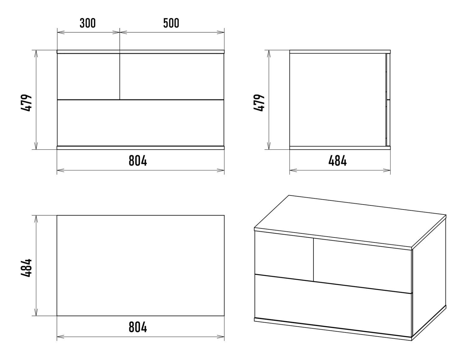Тумба с раковиной Misty Коломбо 80 подвесная, дуб галифакс/антрацит