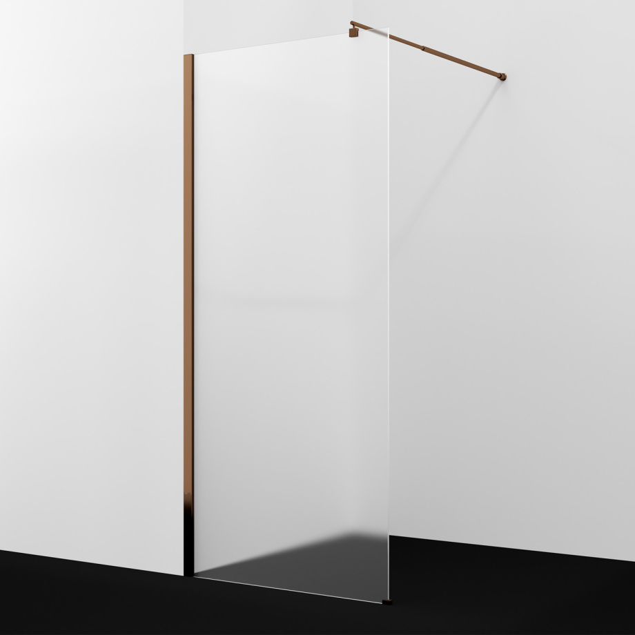 Душевая перегородка WasserKRAFT Rur 30W39RG-MG, розовое золото