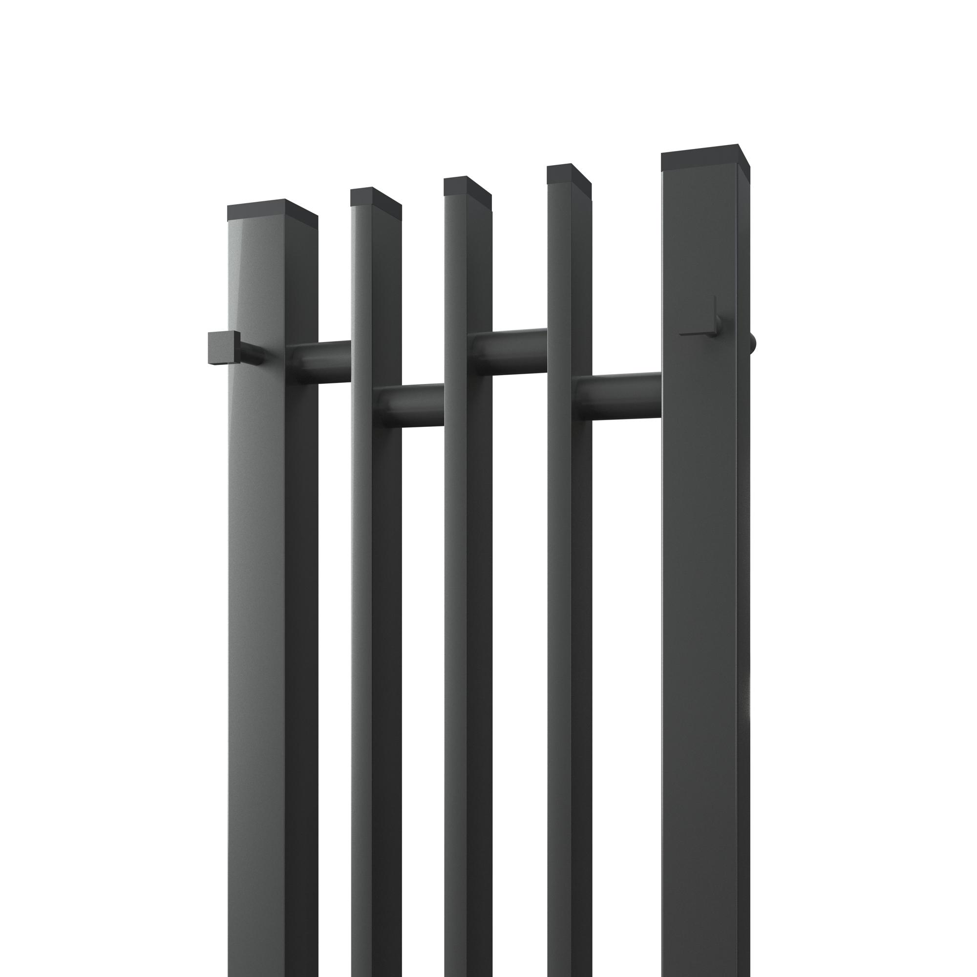 Полотенцесушитель электрический APEXTERMO Delta DL10123GF 1200x180 с крючками, графит металлик