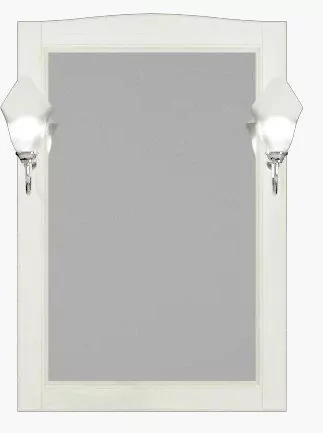 Зеркало ValenHouse Эллина 65 свет, слоновая кость, хром