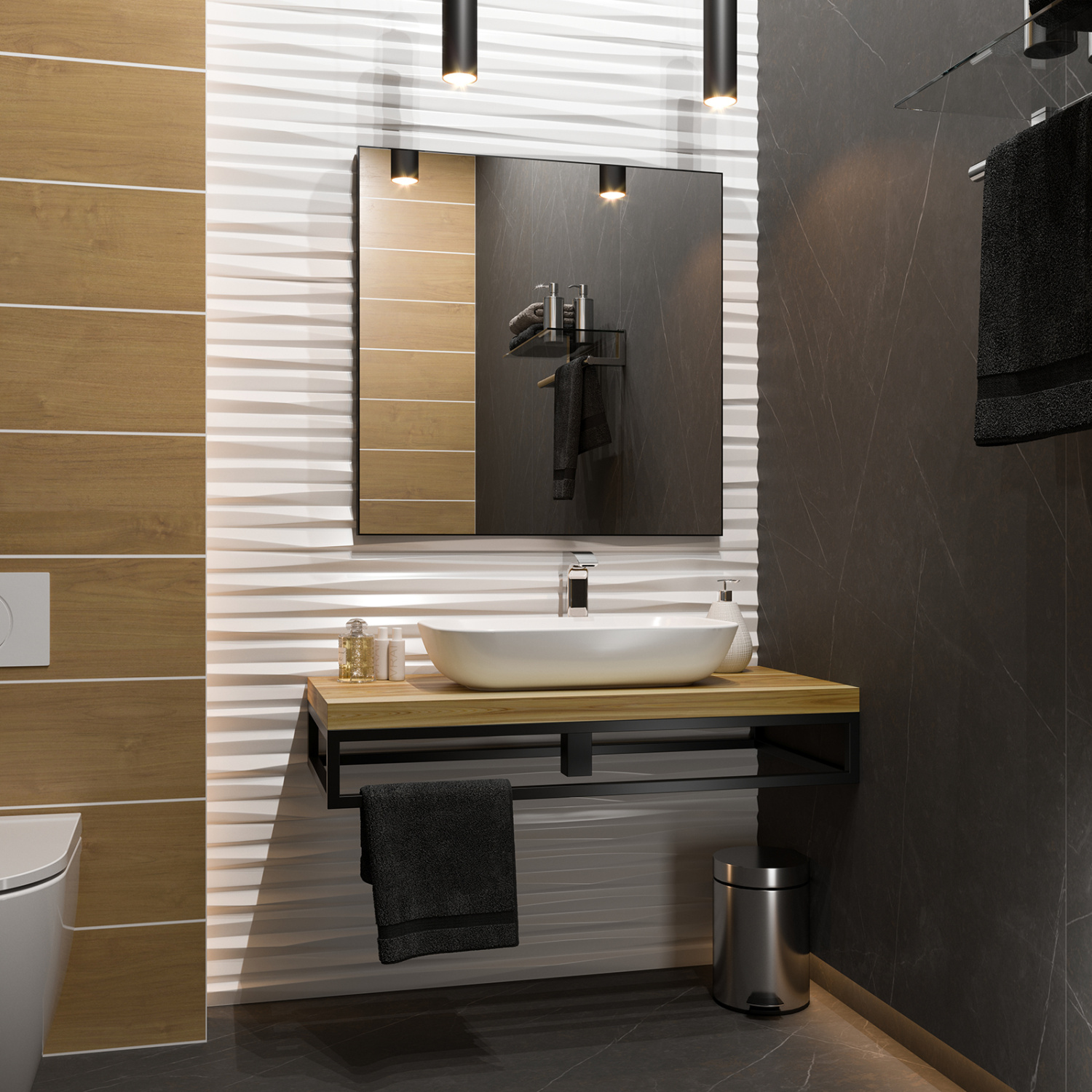 Зеркало Brevita Mars 80 черный