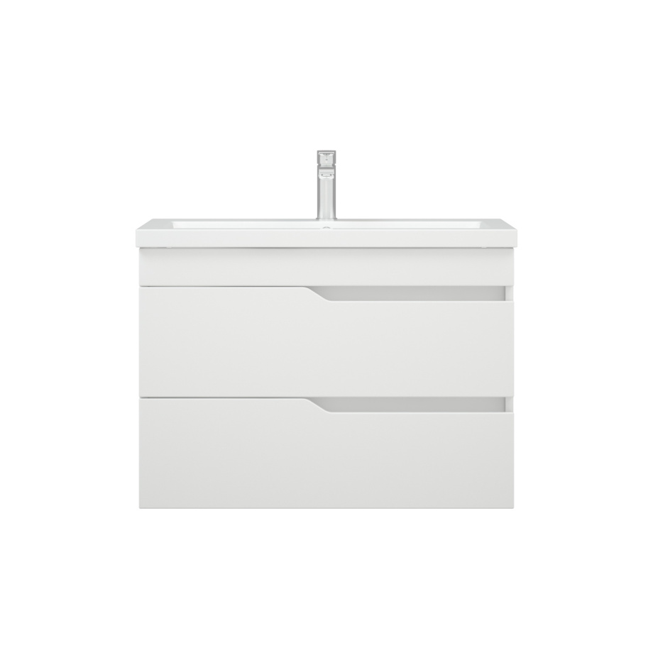 Тумба подвесная Corozo Теона 70 Z2 с раковиной Сомо 70 белый