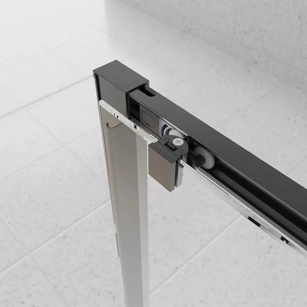 Душевой угол Veconi Evo 100SP GR 1700х900x1950, графит брашинг, прозрачное стекло