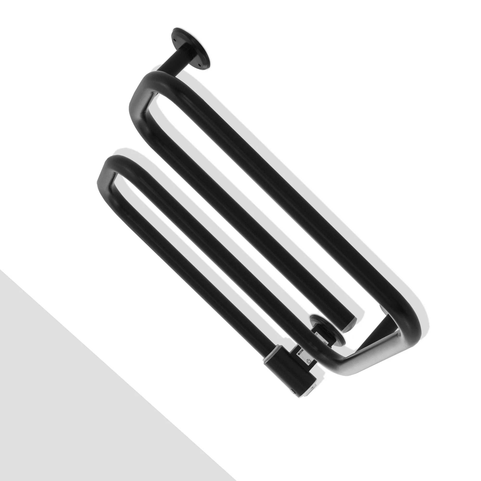 Полотенцесушитель электрический Energy E - G2 черный матовый, нержавеющая  сталь, Е-образный, скрытый/наружный монтаж