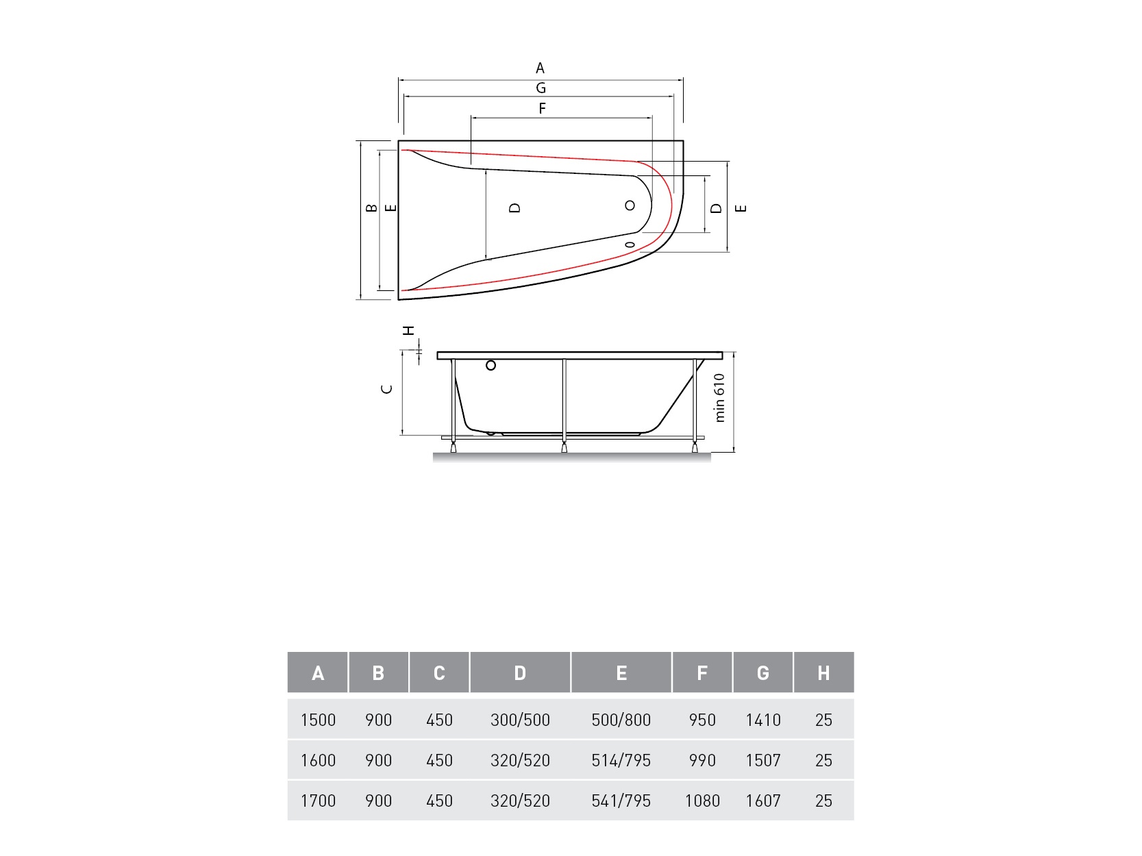 Ванна акриловая Vayer Boomerang 150x90 L левая