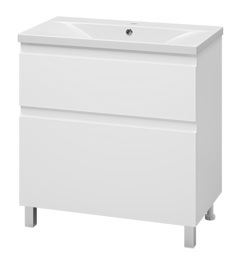 Тумба с раковиной Misty Лаки 80 белый