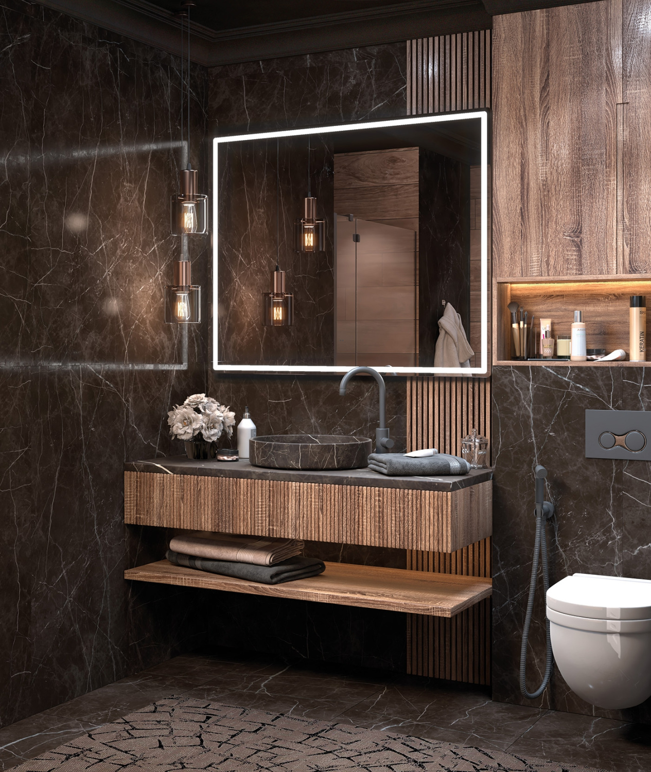 Зеркало Vigo Roberta Comfort 120 свет, сенсор, антизапотевание