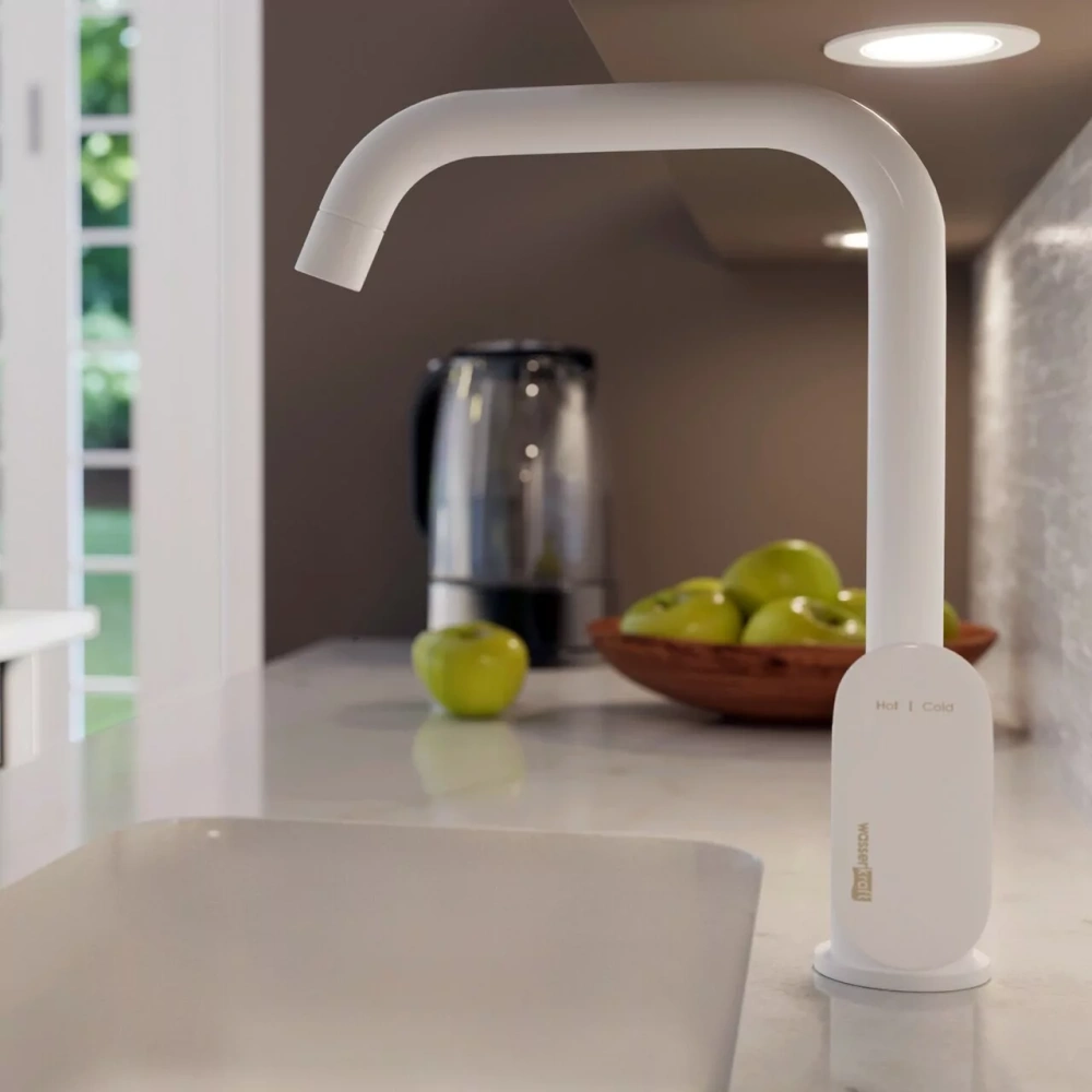 Смеситель для кухни WasserKraft Mindel 8507 белый Soft-touch от магазина Vanna-Vanna.ru!