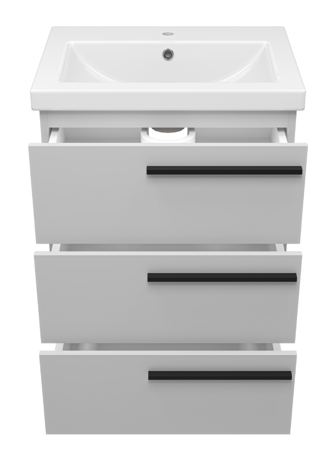 Тумба с раковиной Misty Ненси 60 серый