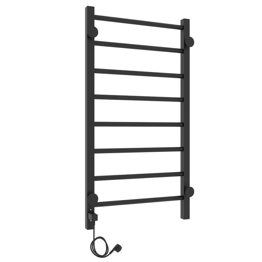 Полотенцесушитель электрический Laris Феличия ЧК П8 400х800 с терморегулятором, правый, черный матовый