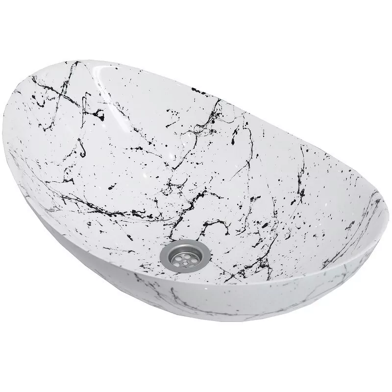 Раковина Stella Polar Орион 58 белый мрамор