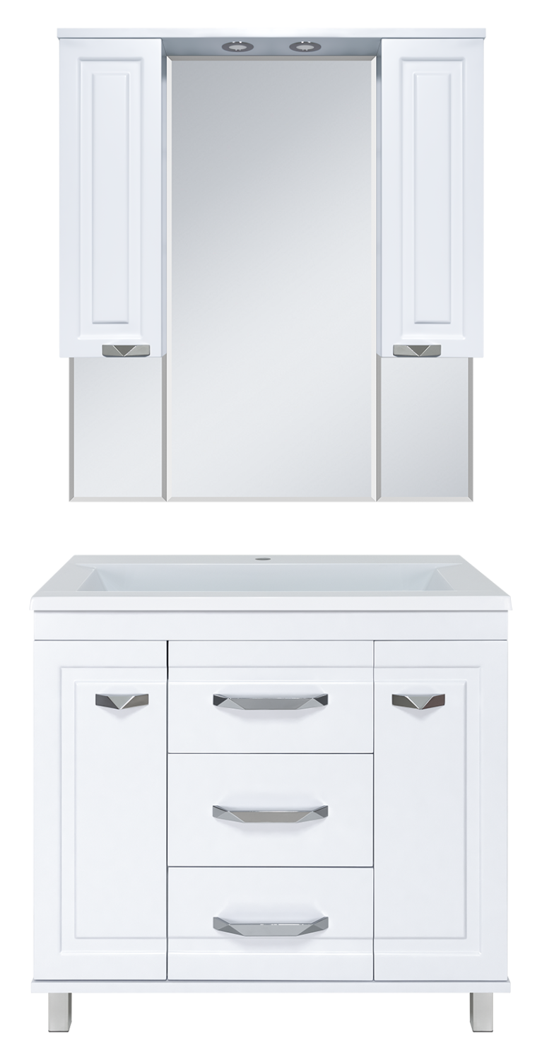 Тумба с раковиной Misty Терра 90, белый