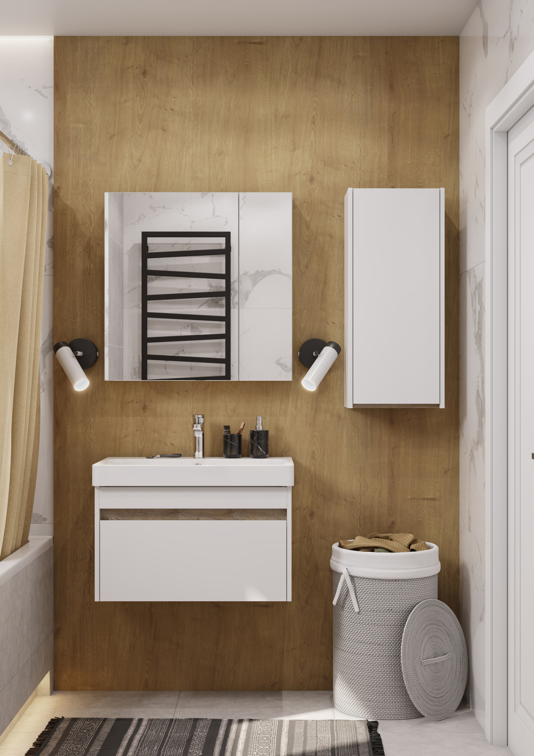 Шкаф навесной Aquaton Марти 35 R