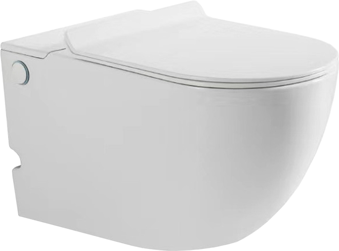 Унитаз импульсный SantiLine SL-5031 подвесной, с инсталляцией, белый матовый