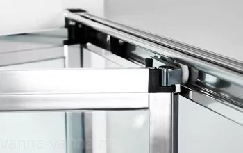 Душевая дверь WasserKraft Weser 78F04 90 в нишу, складная, прозрачное стекло, хром