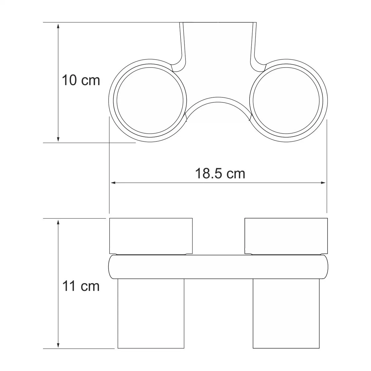 Стакан для щеток двойной WasserKraft Berkel K-6828D хром