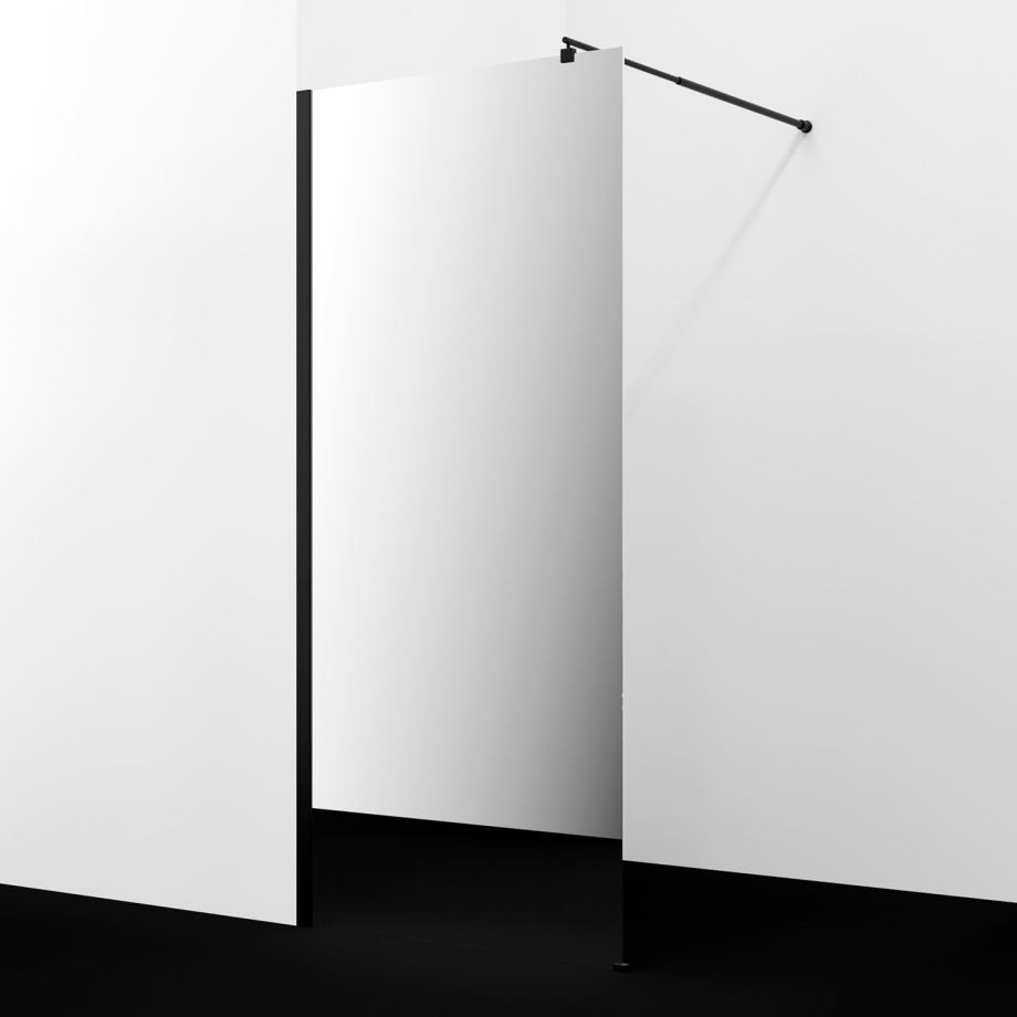 Душевая перегородка Wasserkraft Rur 30W39MB-MR прозрачное стекло, профиль черный