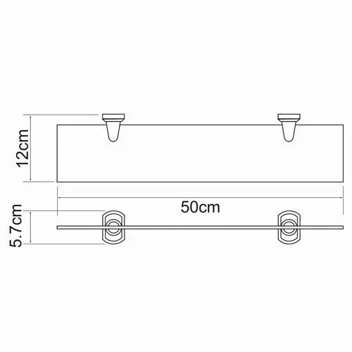 Полка WasserKraft Oder K-3024 хром