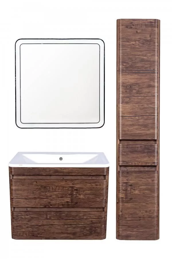 Мебель для ванной Style Line Атлантика подвесная 80 Plus Люкс комплект, старое дерево