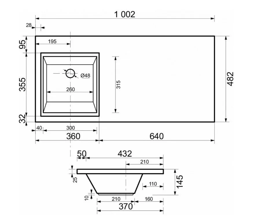 Тумба c раковиной Bellezza Олиссия 100 L напольная 1 дверь серый матовый
