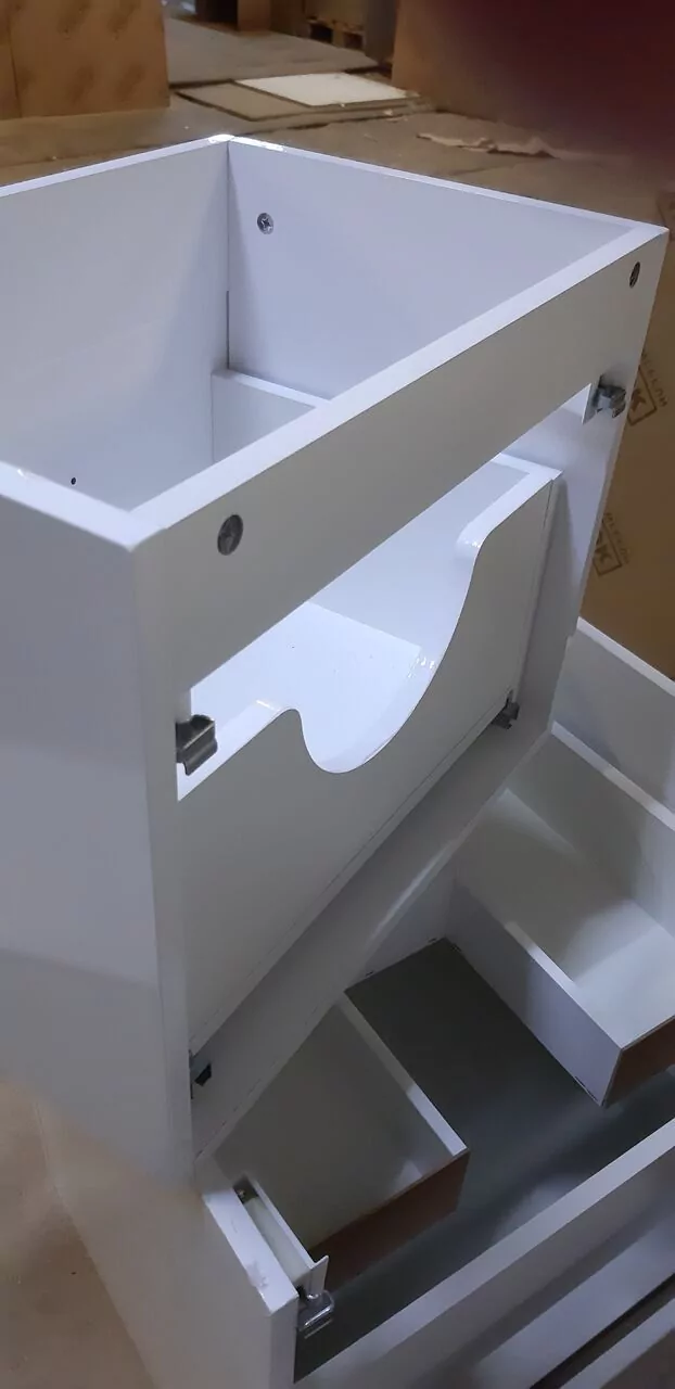 Тумба с раковиной Vod-ok Элис 50 подвесная, 1 ящик, белая