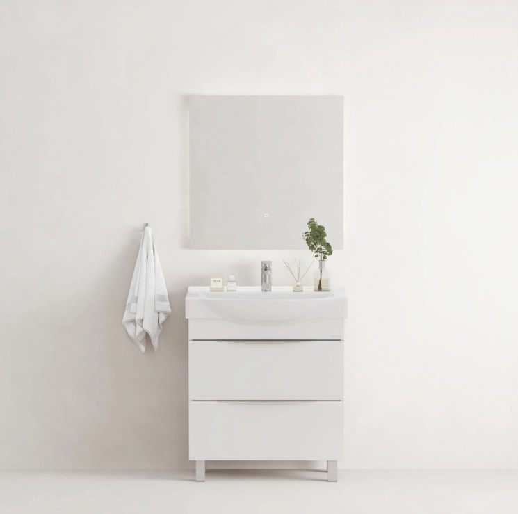 Тумба Onika Навиа 80 с раковиной Беверли 80 напольная, белая